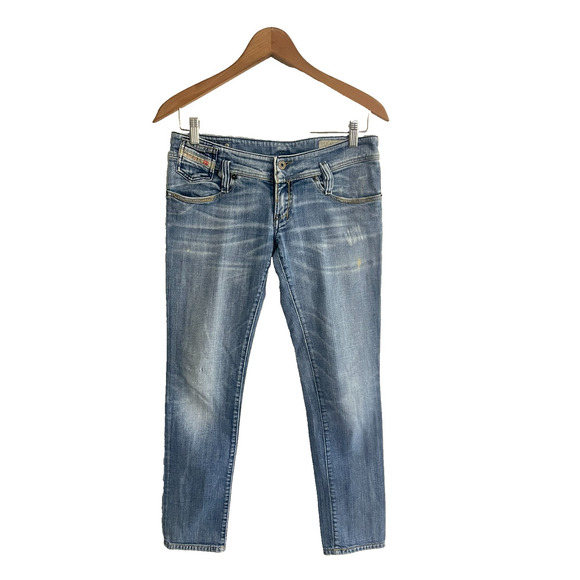 Diesel Jeans 29 Vintage Y2K Matic Low Rise Womens Stretch Denim Medium Wash - Picture 1 of 8